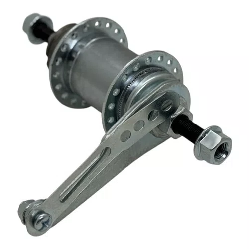 CUBO TORPEDO/CONTRA PEDAL 36F PRATA C/ ENGRENAGEM