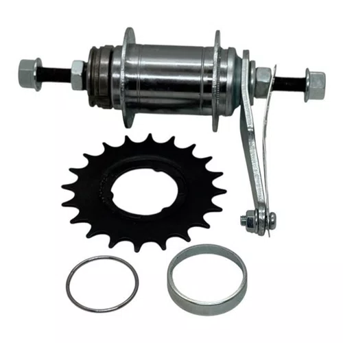 CUBO TORPEDO/CONTRA PEDAL 36F PRATA C/ ENGRENAGEM