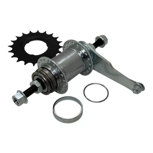 CUBO TORPEDO/CONTRA PEDAL 36F PRATA C/ ENGRENAGEM