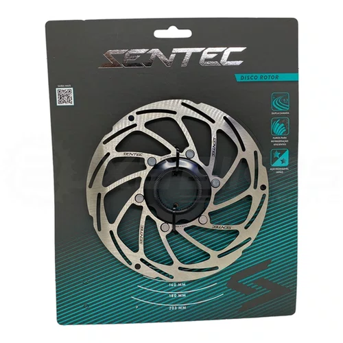 DISCO ROTOR DE FREIO SENTEC 160MM CENTER LOCK 160MM AÇO INOX