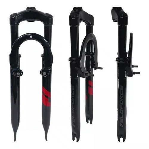 GARFO SUSPENSÃO ARO 26 ROSCA 21.1MM AÇO PRETA PIVO VELOFORCE