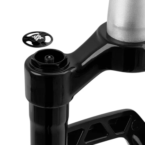 GARFO/SUSPENSAO HUPI BOX AIR 120MM TAPERED PRETA GRAU/MTB