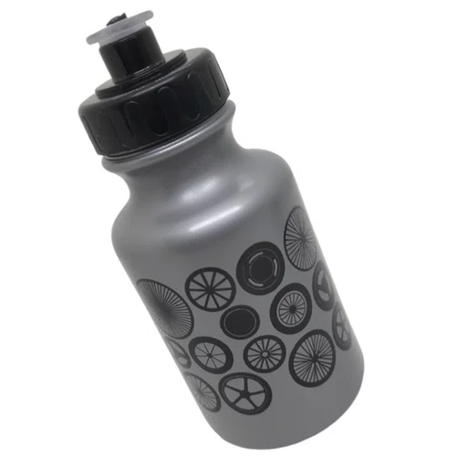GARRAFA BIKE INFANTIL 300ML CINZA C/SUPORTE