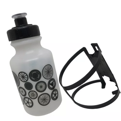 GARRAFA BIKE INFANTIL 300ML TRANSPARENTE C/SUPORTE