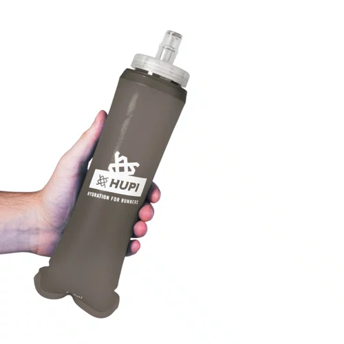 GARRAFA DOBRAVEL HUPI SOFT FLASK CINZA 500ML CORRIDA/BIKE
