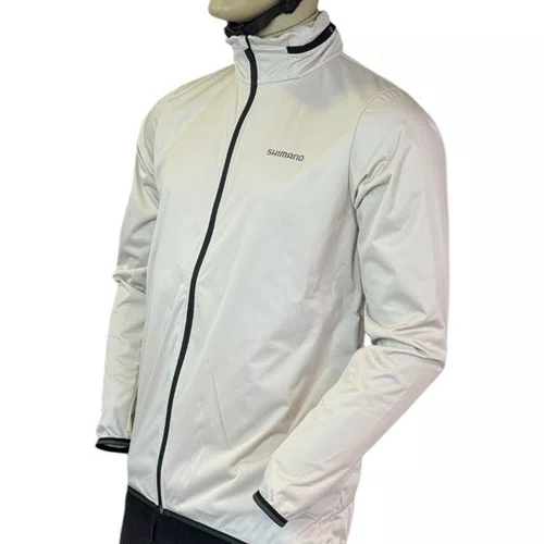 JAQUETA CICLISMO MASCULINA SHIMANO NAGANO IMPERMEAVEL BEGE T