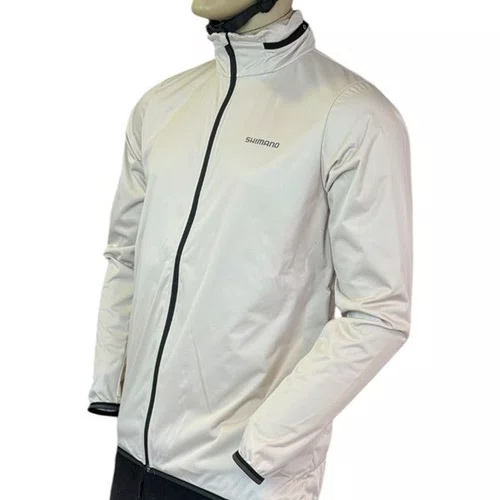 JAQUETA CICLISMO MASCULINA SHIMANO NAGANO IMPERMEAVEL BEGE T