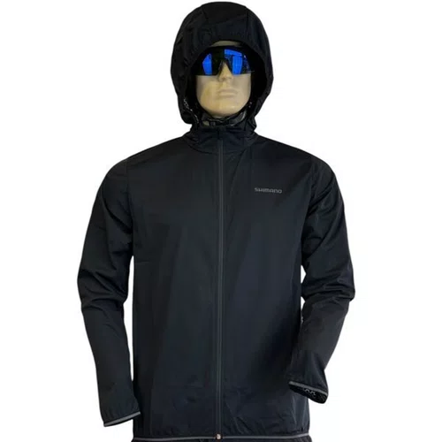 JAQUETA CICLISMO MASCULINA SHIMANO NAGANO IMPERMEAVEL PRETA 
