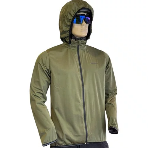 JAQUETA CICLISMO MASCULINA SHIMANO NAGANO IMPERMEAVEL VERDE 