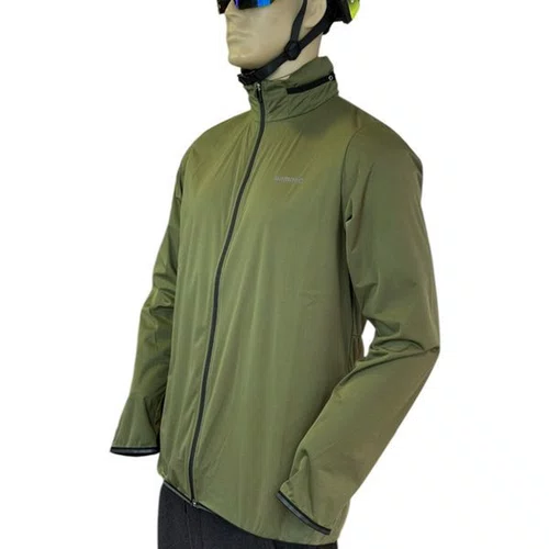 JAQUETA CICLISMO MASCULINA SHIMANO NAGANO IMPERMEAVEL VERDE 
