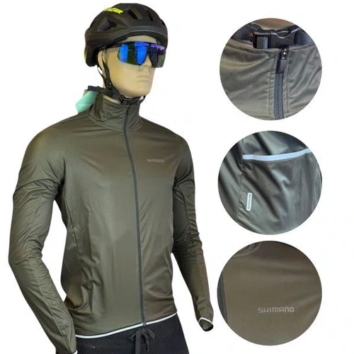 JAQUETA CORTA VENTO SHIMANO EVOLVE CORSA VERDE TAM G