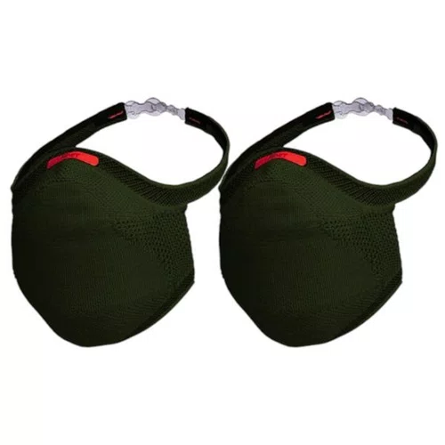 KIT 2 MASCARAS FIBER SPORT FACIAIS UNISSEX LAVAVEL VERDE MIL