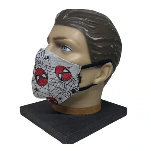 KIT 5 MASCARAS FACIAIS ALGODAO HOMEM ARANHA M LAVAVEL