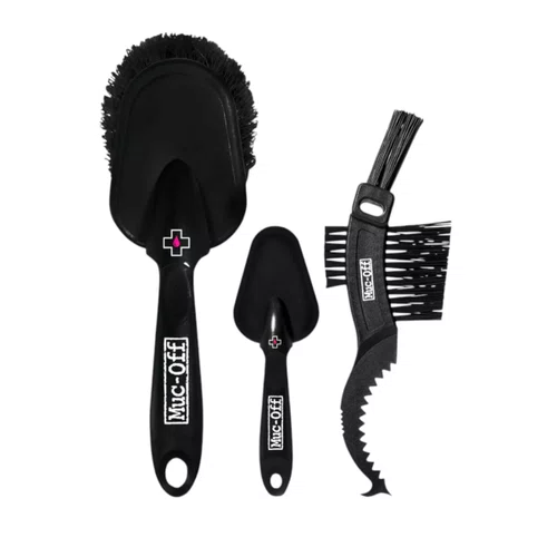 KIT COM 3 ESCOVAS MUC-OFF PARA LIMPEZA DE BICICLETA