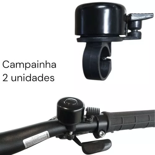 KIT REFLETOR SINALIZAÇAO COM RETROVISOR E CAMPAINHA BIKE