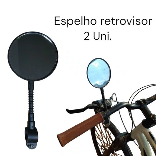 KIT REFLETOR SINALIZAÇAO COM RETROVISOR E CAMPAINHA BIKE