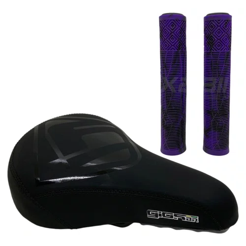 KIT SELIM GIOS BLACK + MANOPLA GIOS BMX/WHEELING/GRAU