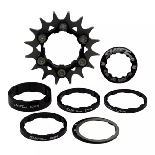 KIT SINGLE SPEED SHIFTECH WHEELING/GRAU ESPAÇADORES + COG 16