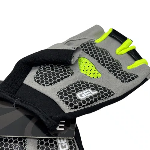 LUVA CICLISMO MATTOS RACING DEDO CURTO AMARELO NEON GEL