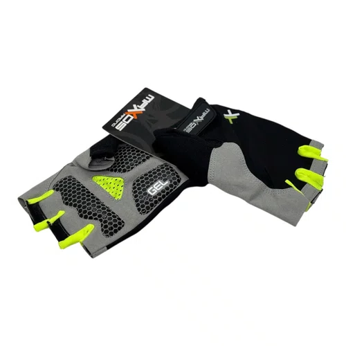 LUVA CICLISMO MATTOS RACING DEDO CURTO AMARELO NEON GEL