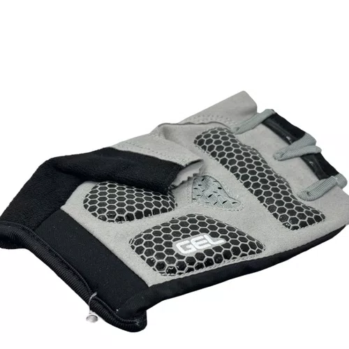 LUVA CICLISMO MATTOS RACING DEDO CURTO CINZA GEL TAM G