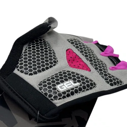 LUVA CICLISMO MATTOS RACING DEDO CURTO PINK GEL TAM G