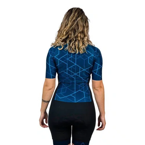 MACAQUINHO CICLISMO FEMININO FURBO LINK HT90 AZUL G