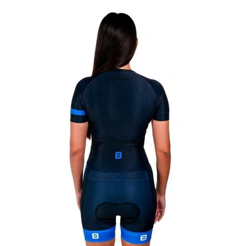 MACAQUINHO CICLISMO FEMININO FURBO SHAPE HT90 PRETO/AZUL G