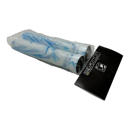 MANOPLA BMX/FREERIDE GIOS GI 070H BRANCO/AZUL S/FLANGE 165MM