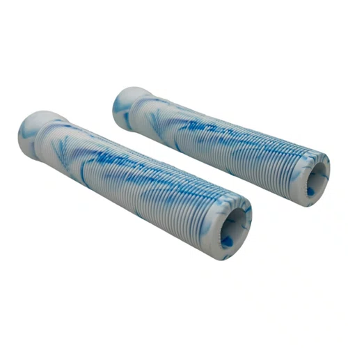 MANOPLA BMX/FREERIDE GIOS GI 070H BRANCO/AZUL S/FLANGE 165MM