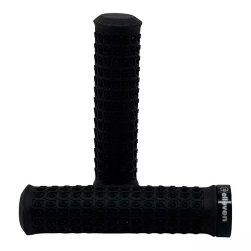 MANOPLA ELLEVEN BORRACHA C/TRAVA ANTI-DESLIZANTE 132MM PRETA