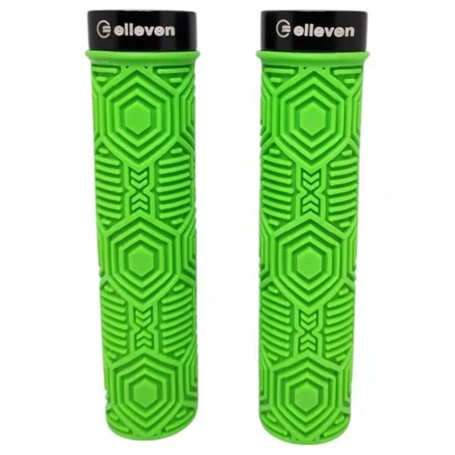 MANOPLA ELLEVEN MTB SILICONE PREMIUM 137MM COM TRAVA VERDE