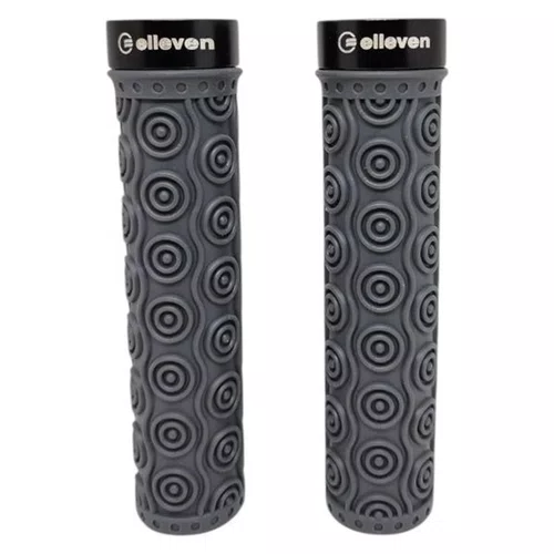 MANOPLA ELLEVEN MTB SILICONE PREMIUM 4 137MM COM TRAVA CINZA