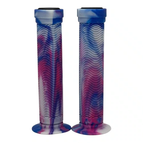 MANOPLA WHEELING/GRAU/BMX GP-150 BRANCO/ARCO-IRIS C/ FLANGE