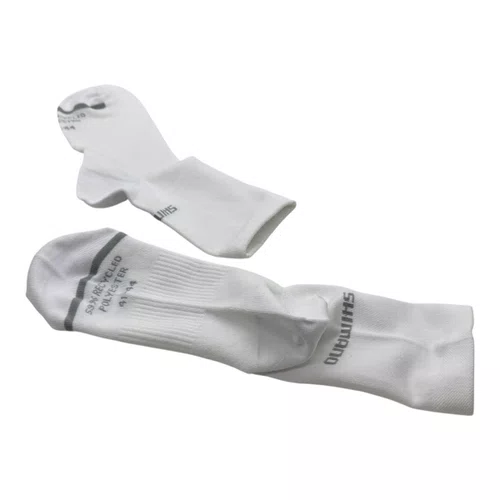MEIA CICLISMO ORIGINAL SHIMANO PERFORMANCE CANO MEDIO BRANCA