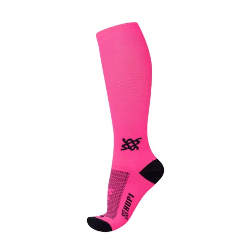 MEIA PARA CORRIDA E CICLISMO HUPI CANO LONGO ROSA LISA