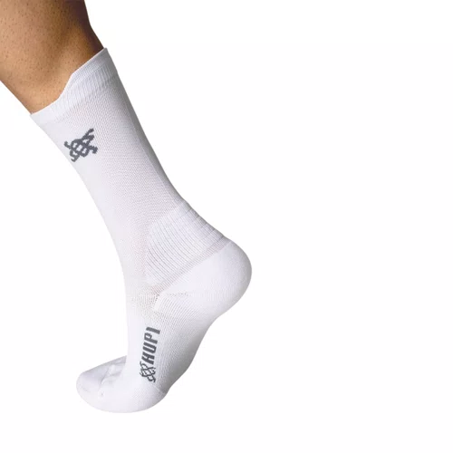 MEIA PARA CORRIDA E CICLISMO HUPI PRO EMANA BRANCA ESPORTIVA