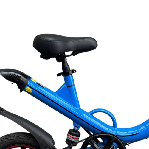 MINI BICICLETA ELETRICA E-BIKE V1 POTENCIA 350W ARO 14 AZUL