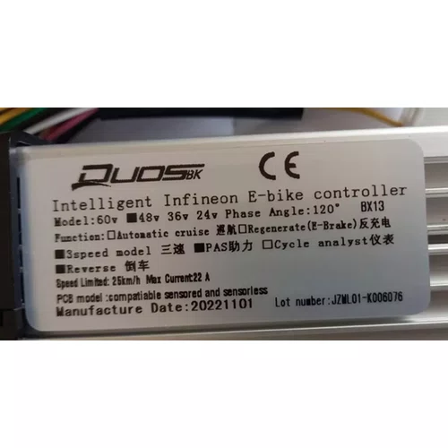 MODULO CONTROLADOR BICICLETA DUOS 48V