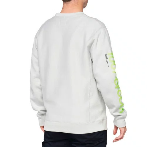 MOLETOM 100% REND MASCULINO CINZA CLARO/VERDE TAM G
