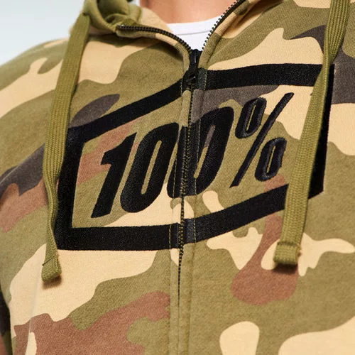 MOLETOM 100% SYNDICATE ZIP MASCULINO CAMUFLADO C/ CAPUZ TAM 