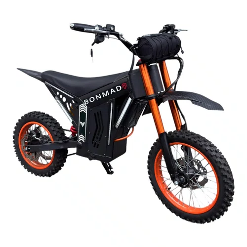 MOTO ELÉTRICA OFF-ROAD E-DIRT BIKE BONMAD PRETA 2000W