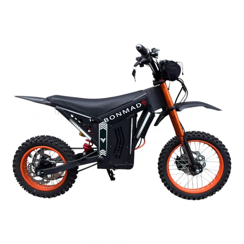 MOTO ELÉTRICA OFF-ROAD E-DIRT BIKE BONMAD PRETA 2000W