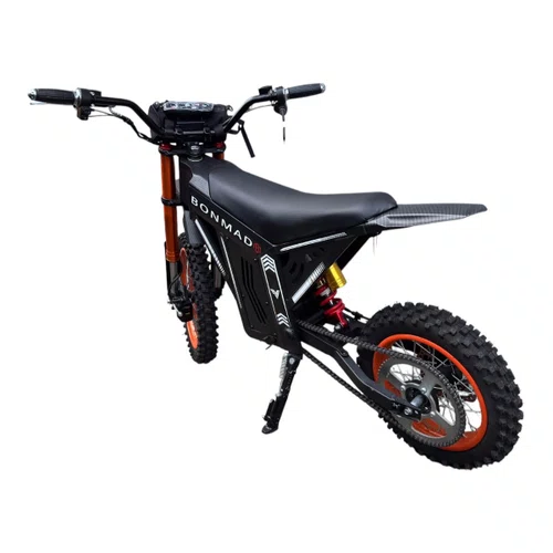 MOTO ELÉTRICA OFF-ROAD E-DIRT BIKE BONMAD PRETA 2000W