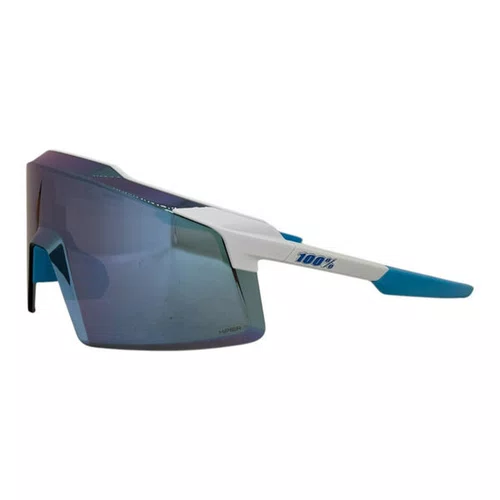 OCULOS 100% AEROCRAFT - MATTE WHITE - HIPER BLUE MIRROR LENS