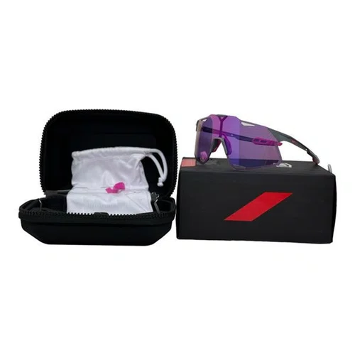 OCULOS 100% HYPERCRAFT CINZA CLARO/ROSA LENTE ROXA ESPELHADA