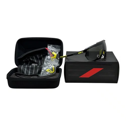 OCULOS 100% RACETRAP GLOSS BLACK SMOKE LENS