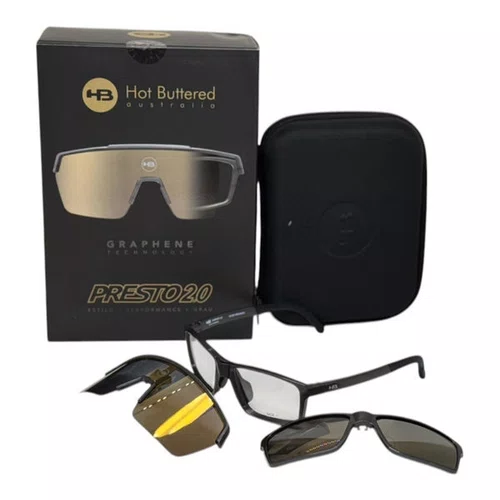 OCULOS CICLISMO HB PRESTO 2.0 GRAPHENE LENTE GOLD CHROME