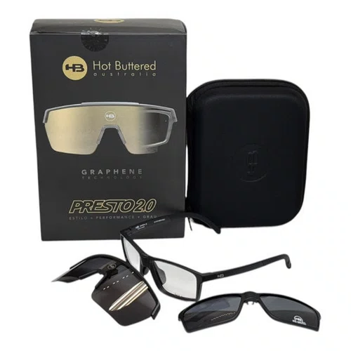 OCULOS CICLISMO HB PRESTO 2.0 MATTE BLACK LENTE GRAY