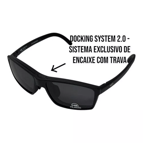 OCULOS CICLISMO HB PRESTO 2.0 MATTE BLACK LENTE GRAY